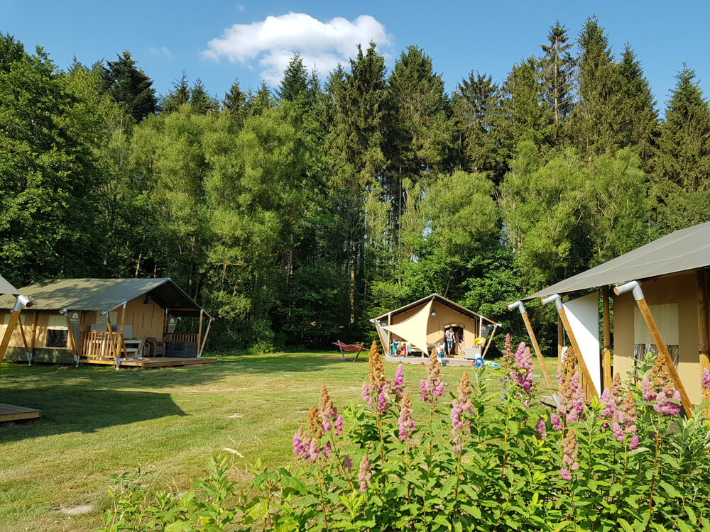Location camping Vosges : tente safari en pleine nature au Clos de la Chaume